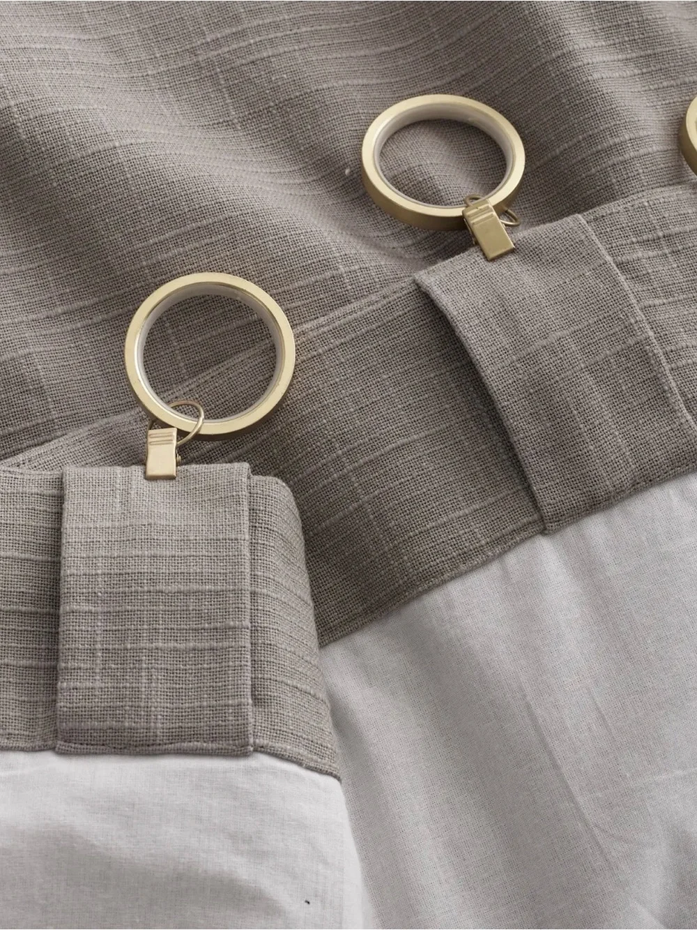 Grey Cotton Slub Lined Curtain Panel 48x96 - Retail $55